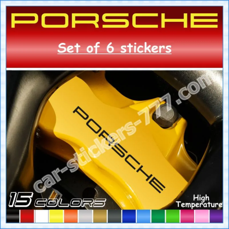 Porsche Brake Caliper Decals Stickers