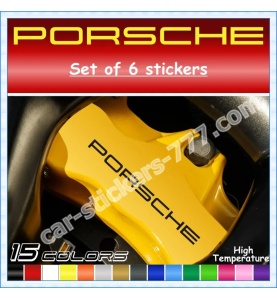 Porsche Brake Caliper Decals Stickers