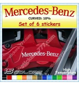 Mercedes-Benz Brake Caliper Decals Stickers Curved 10%