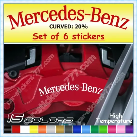 Mercedes-Benz Brake Caliper Decals Stickers Curved 20%