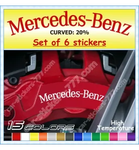 Mercedes-Benz Brake Caliper Decals Stickers Curved 20%