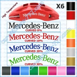 Mercedes-Benz Brake Caliper Decals Stickers Curved 0%+10%+20%+30%