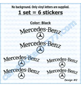 Mercedes-Benz Brake Caliper Decals Stickers Design 2