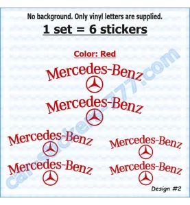Mercedes-Benz Brake Caliper Decals Stickers Design 2