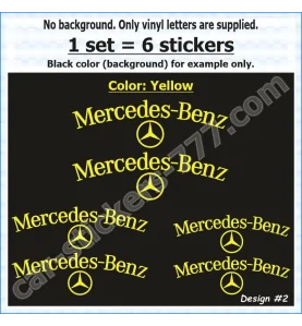 Mercedes-Benz Brake Caliper Decals Stickers Design 2