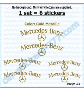 Mercedes-Benz Brake Caliper Decals Stickers Design 2