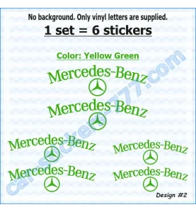 Mercedes-Benz Brake Caliper Decals Stickers Design 2
