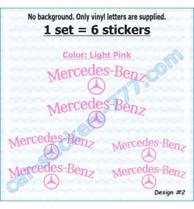 Mercedes-Benz Brake Caliper Decals Stickers Design 2