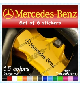 Mercedes-Benz Brake Caliper Decals Stickers Design 3