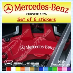 Mercedes-Benz Curved 10% Brake Caliper Decals Stickers Design 3