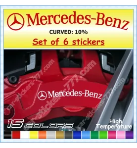 Mercedes-Benz Curved 10% Brake Caliper Decals Stickers Design 3