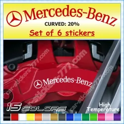 Mercedes-Benz Curved 20% Brake Caliper Decals Stickers Design 3