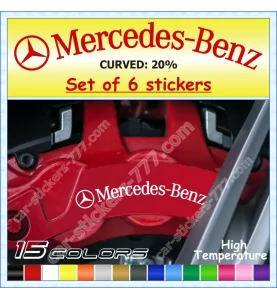 Mercedes-Benz Curved 20% Brake Caliper Decals Stickers Design 3