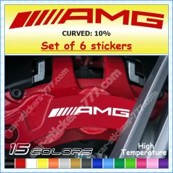 AMG Curved 10% / Mercedes-Benz Brake Caliper Decals Stickers
