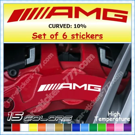 AMG Curved 10% / Mercedes-Benz Brake Caliper Decals Stickers