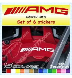 AMG Curved 10% / Mercedes-Benz Brake Caliper Decals Stickers