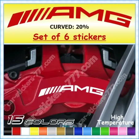 AMG Curved 20% / Mercedes-Benz Brake Caliper Decals Stickers