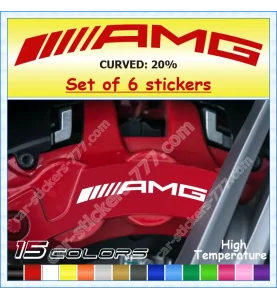 AMG Curved 20% / Mercedes-Benz Brake Caliper Decals Stickers
