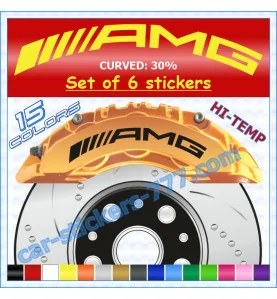 AMG Curved 30% / Mercedes-Benz Brake Caliper Decals Stickers