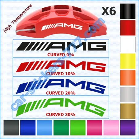 AMG Curved 0% 10% 20% 30% / Mercedes-Benz Brake Caliper Decals Stickers