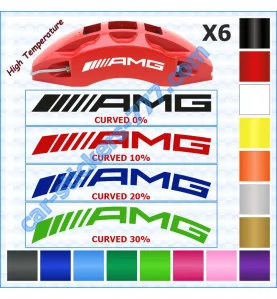 AMG Curved 0% 10% 20% 30% / Mercedes-Benz Brake Caliper Decals Stickers