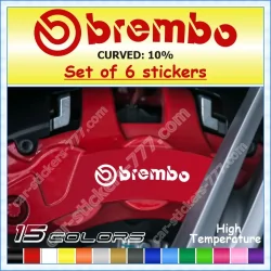 Brembo Curved 10% Brake Caliper Decals Stickers