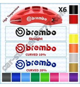Brembo Curved 0%+10%+20% Brake Caliper Decals Stickers