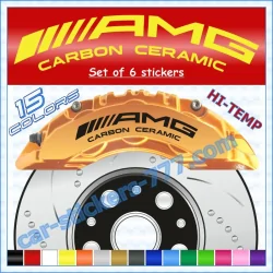 AMG Carbon Ceramic Curved / Mercedes-Benz Brake Caliper Decals Stickers