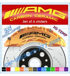AMG Carbon Ceramic Curved / Mercedes-Benz Brake Caliper Decals Stickers