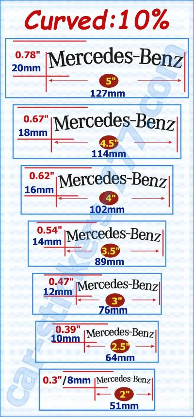 Mercedes-Benz Brake Caliper Decals Stickers