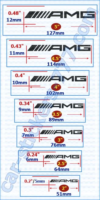 AMG_Mercedes-Benz Brake Caliper Decals Stickers