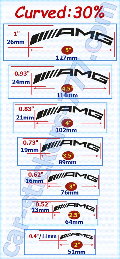 AMG_Mercedes-Benz Brake Caliper Decals Stickers