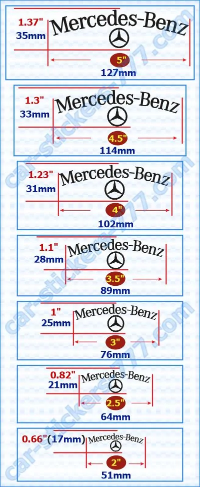 Mercedes-Benz Brake Caliper Decals Stickers