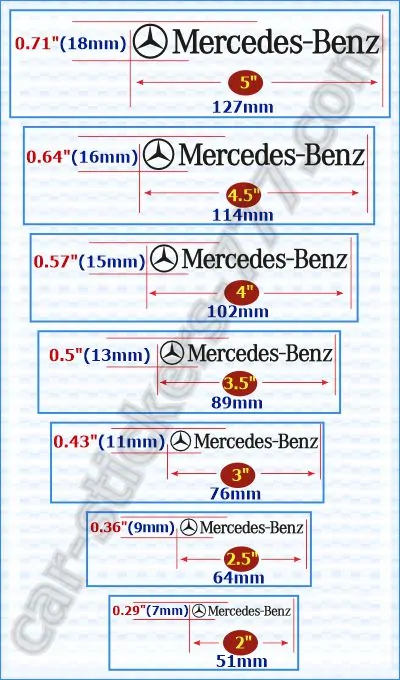 Mercedes-Benz Brake Caliper Decals Stickers