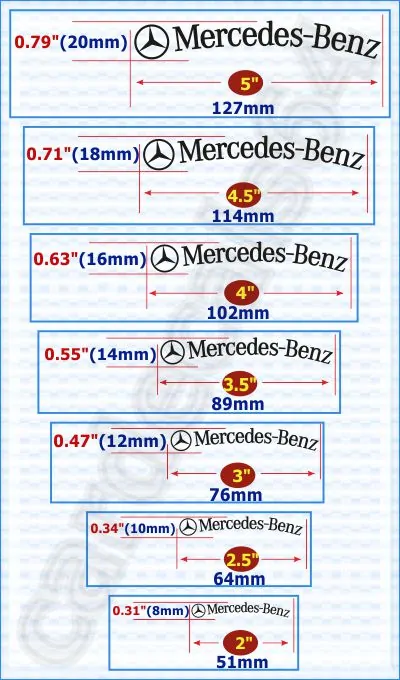Mercedes-Benz Brake Caliper Decals Stickers
