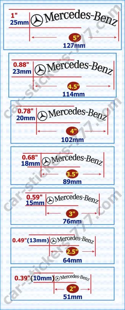 Mercedes-Benz Brake Caliper Decals Stickers